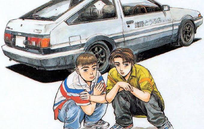 Takumi AE86 vs Shingo EG6 DUBLADO COM EUROBEATS