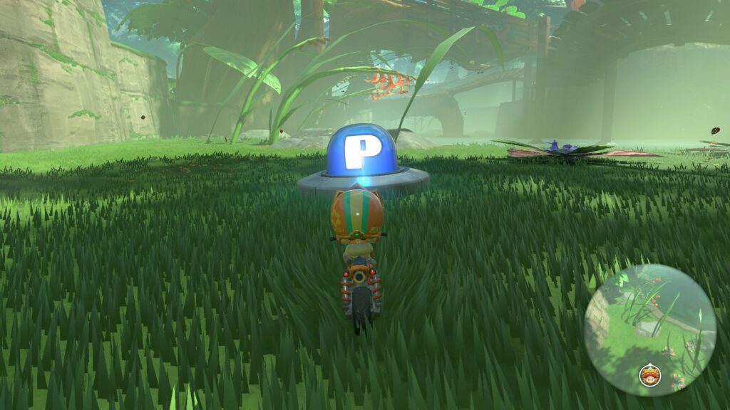 Mario Kart World -  Os P-switches espalhados pelo cenário iniciam os desafios com tempo limitado.